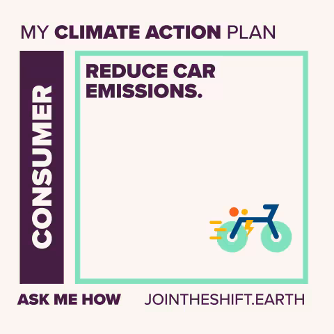 Cue Card for the Consumer superpower climate action number 2 with text: Reduce car emissions.